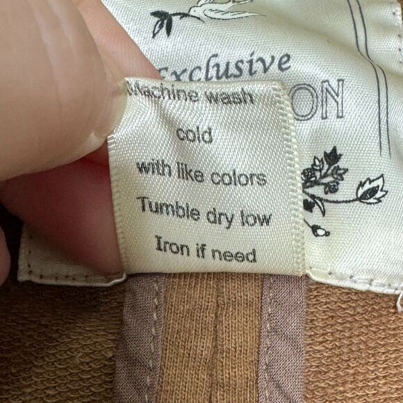 Nick & Mo Blazer Womens Large Brown Knit 3/4 Sleeve Embellished Anthropologie - Picture 7 of 10